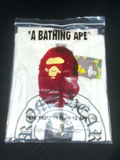 A Bathing Ape BAPE Ape Head Graphic Logo Crew Neck T-Shirt Men’s M White/Black picture