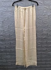 New Dissh Monica Satin Women's Pants Cream Size 8 picture