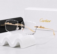 Cartier Décor Panthère Rare Collection Diamond Cut Clear Lens Gold Frame. picture