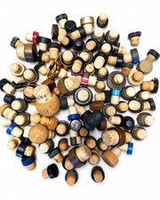100 Assorted Wine Liquor Bottle Corks Stoppers Caps Craft Decor Mixed Lot picture