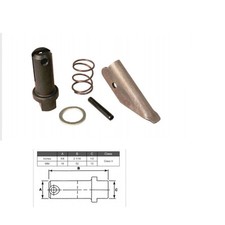 (SET OF 2) Forklift Fork Pin Kit Class 2 | 52MM picture