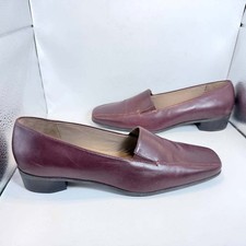 Easy Spirit Crackerjackt Oxford Brown Leather Loafers Size 10.5 B Square Toe picture