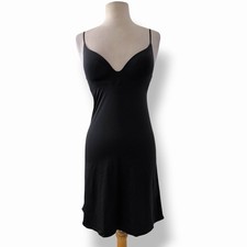 Uniqlo x Mame Kurogouchi AIRism Cotton Plunging Built In Bra Slip Black Small picture