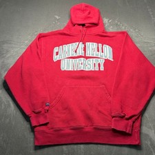 Vtg JanSport Carnegie Mellon Hoodie Mens M College Apparel Athletic Sweatshirt picture