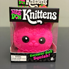 NeeDoh Knittens Squishy, Pink, RARE, Authentic, Brand New-Factory Sealed picture