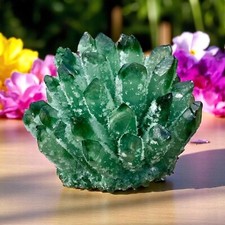200-600G Large Rare New Find Green Phantom Quartz Crystal Healing Cluster Rocks picture