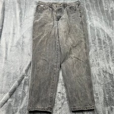 Vintage Chic Jeans Womens 18WP Gray Acid Wash High Rise Tapered Leg Made in USA picture