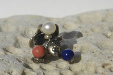 original Trollbeads Jongleur 51730 A.Martin Brun Perle, Koralle Lapislazuli Nr.2 picture