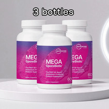 3 Pack Mega Sporebiotic 60 Capsules Microbiome Labs, probiotic supplement 180cap picture