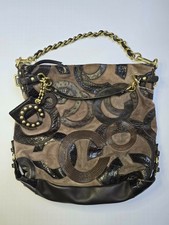 Vintage Y2K Coach Brooke Inlaid C Leather Suede Large Hobo Shoulder Bag 14340 picture