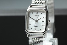 SEIKO SPIRIT Silver Tank Qz Women's New Batt 1F21-5B20 Vtg 1989 Near MINT JAPAN picture