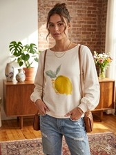 Anthropologie Saturday/Sunday Lemonade Sweatshirt XS. 2086 picture