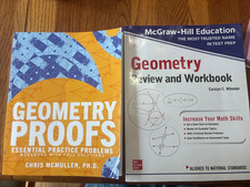 geometry review workbooks geometry proofs by Chris McMullen and McGraw Hill picture