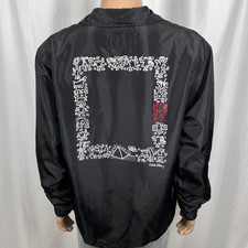 Tillys RSQ x Keith Harring Men's Large Black Snap Front Windbreaker Coach Jacket picture