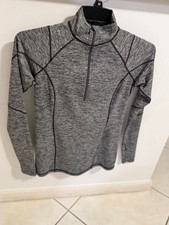 Reebok Space Dye Quarter-Zip Women’s Athletic Pullover Top w/ Thumbholes - Size  picture