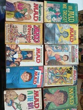 53 MAD Magazine Paperbacks Of Various Dates, Many First Printings and silk tie picture