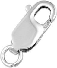 1pc Sterling Silver 925 Lobster Claw Clasp Made in Italy Wholesale All Sizes picture