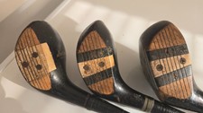Vintage Spalding Top-Flite Model 28 Wooden Golf Clubs Set of 3 Woods picture