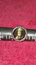 Vtg 14k White Gold Ring Smokey Quartz Dublin Ireland Maker Mark 20+ct Sz 6.5 picture