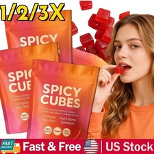 Spicy Cubes Hot Peach Gummies With Chili Pepper, Maca Root And Muira Puama Gumm- picture