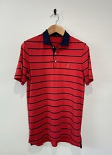 EUC Men’s Ralph Lauren RLX Golf Polo - Red Navy Stripe - Size Medium picture