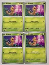 Pokemon Weedle Cards 001/086 4x Playset Lot Chaos Rising Set picture