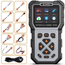 Motorcycle Scanner Full System Diagnostic Scan Tool CO Idle Adjust Battery Test picture