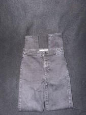 Topshop MOTO Joni High Rise Waist Super Skinny Jeans Black W28 L32 picture