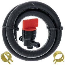 SureFit Engine Gas Shut Off Valve Kit with Fuel Line and Clamps Universal Fit picture