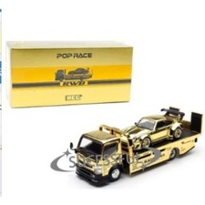 1pc Pop Race 1:64 Porsche RWB930 Gold Chrome Set HEC 2026 Limited Edition picture