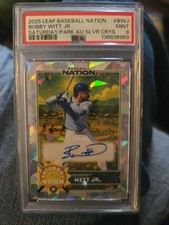 2025 Leaf  Saturday in the Park Autographs Bobby Witt Jr. Silver Lava  7/15 (AU) picture