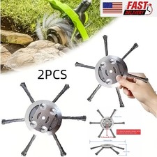 2 Pack 6 inch Steel Wire Weed Trimmer Head Lawn Mower Brush Cutter Grass Cutting picture