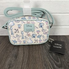 Loungefly Disney Alice In Wonderland Icons Camera Crossbody Bag AOP Pastel New picture