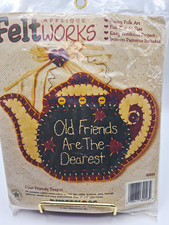 Vintage Dimensions Feltworks Applique Dear Friends Teapot Felt Embroidery Kit  picture