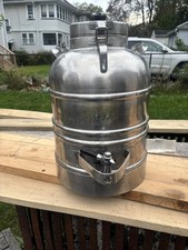 Vintage Aervoid 884 5 Gallon Stainless Steel Insulated Thermal Vacuum Liquid Can picture