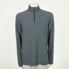 Lululemon Surge Warm 1/4-Zip Pullover Shirt Mens Large Heathered Black Training picture