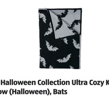 ALDI The Halloween Collection Ultra Cozy Knit Throw (Halloween) Bats Aldi Aos picture