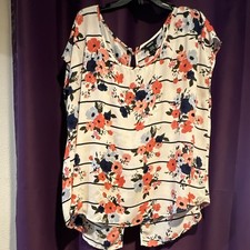 Torrid Floral Tunic Split Back 2 picture