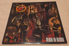 Slayer Reign In Blood VG+ 1st Press Def Jam Vinyl LP w/Original Sleeve Insert picture