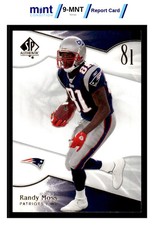 2009 SP AUTHENTIC RANDY MOSS 22 GEM MINT MCG 10 FOOTBALL NEW ENGLAND PATRIOTS picture