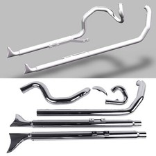Fishtail Exhaust Set for Harley Softail 2000-2017 Model，W/ 39