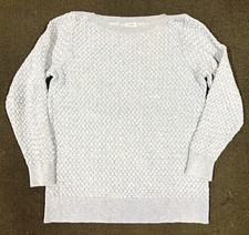 L.L.Bean Men's Blue Cable-Knit Cotton Crew Neck Pullover Sweater Size L picture
