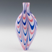 Victorian Nailsea Glass Polychrome Flask c1855 picture