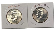 2008 P&D KENNEDY HALF DOLLAR  (2 COIN SET) Uncirculated. picture