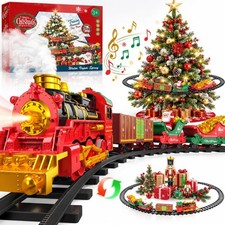 Electric Train Around or Under Christmas Tree with Smoke, Lights, Sound, Whistle picture