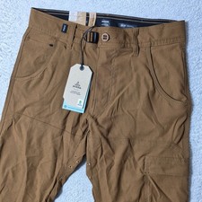 NEW Prana Stretch Zion Slim Pant II Mens 28/30 Sepia Brown Stretch Tapered Lg picture