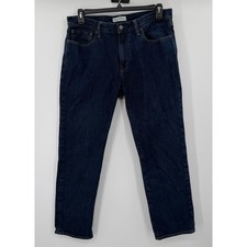 Gap 1969 Straight Leg Jeans Mens 33x30 Dark Wash Indigo Blue 100% Cotton Denim picture