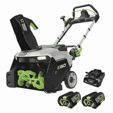 EGO SNT2122 21in Single-Stage Snow Blower Kit 2x 4.0Ah Batteries CH3200 picture
