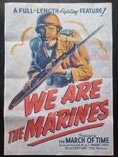 1943 WW2 USA AMERICA FIGHTING MARINES MARCH PACIFIC WAR PROPAGANDA POSTER 927 picture