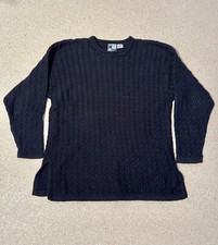 Vintage CTME Cable Knit Sweater Cardigan Mens Medium Heavyweight Cottage Fall picture